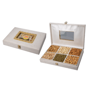 White Golden Frame Box