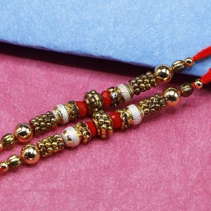 Red Pearl Look Rakhi