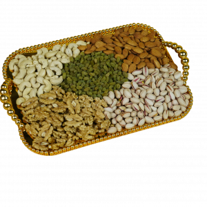 Golden Ovel Dryfruit Tray